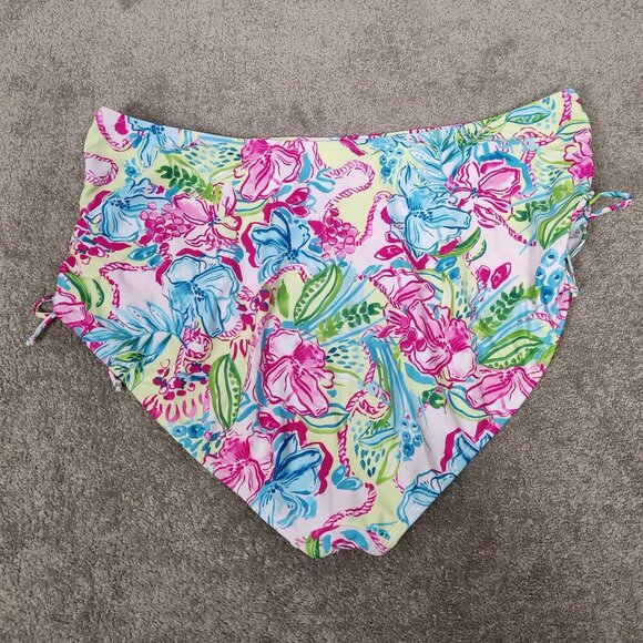 Stella Parker Women's Bikini Swim Bottom Size 20W Colorful Floral Ruched Sides - Picture 5 of 6